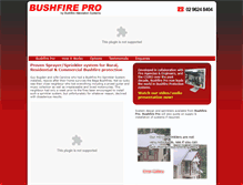 Tablet Screenshot of bushfirepro.com